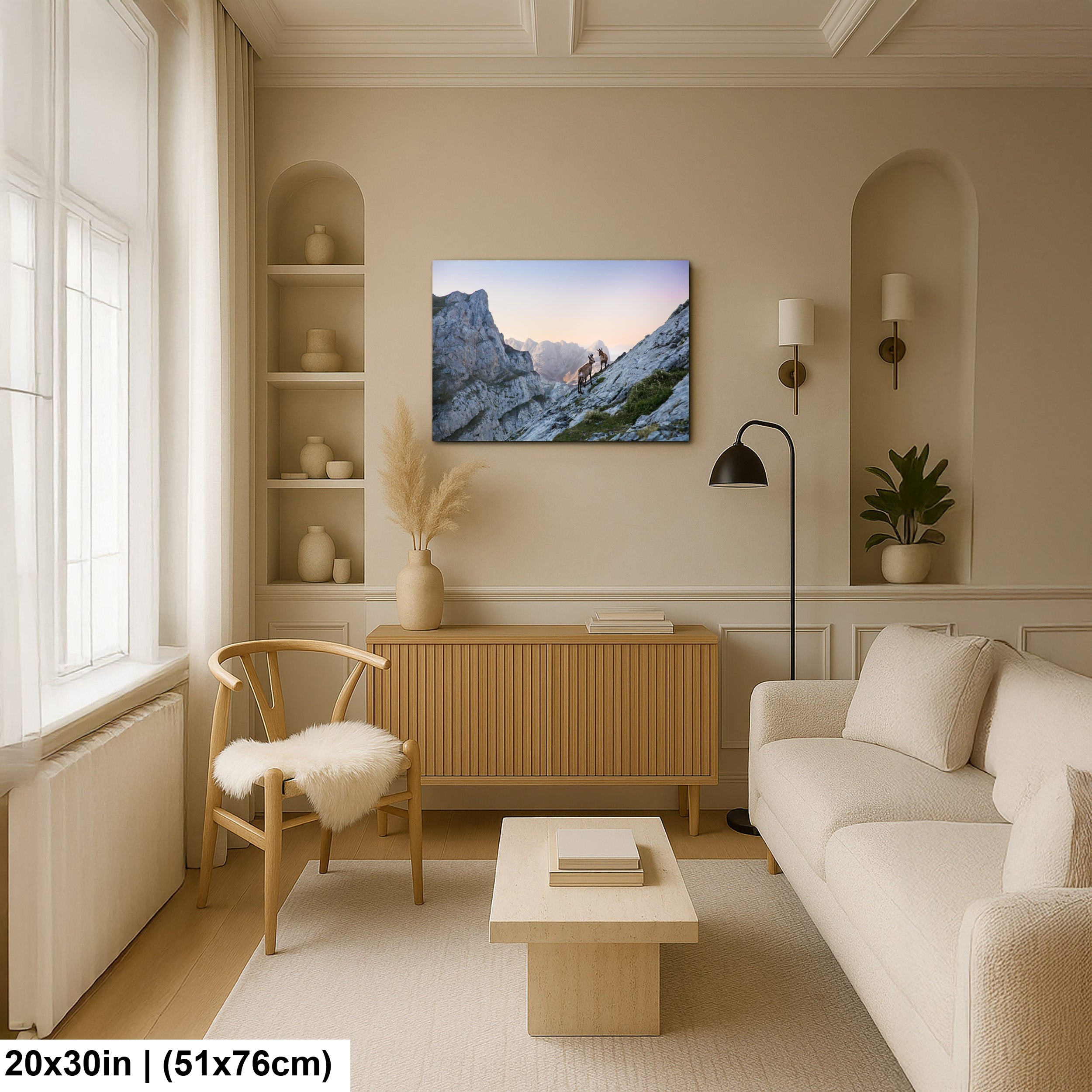 Mountain deers in Picos de Europa National Park, Spain, Asturias