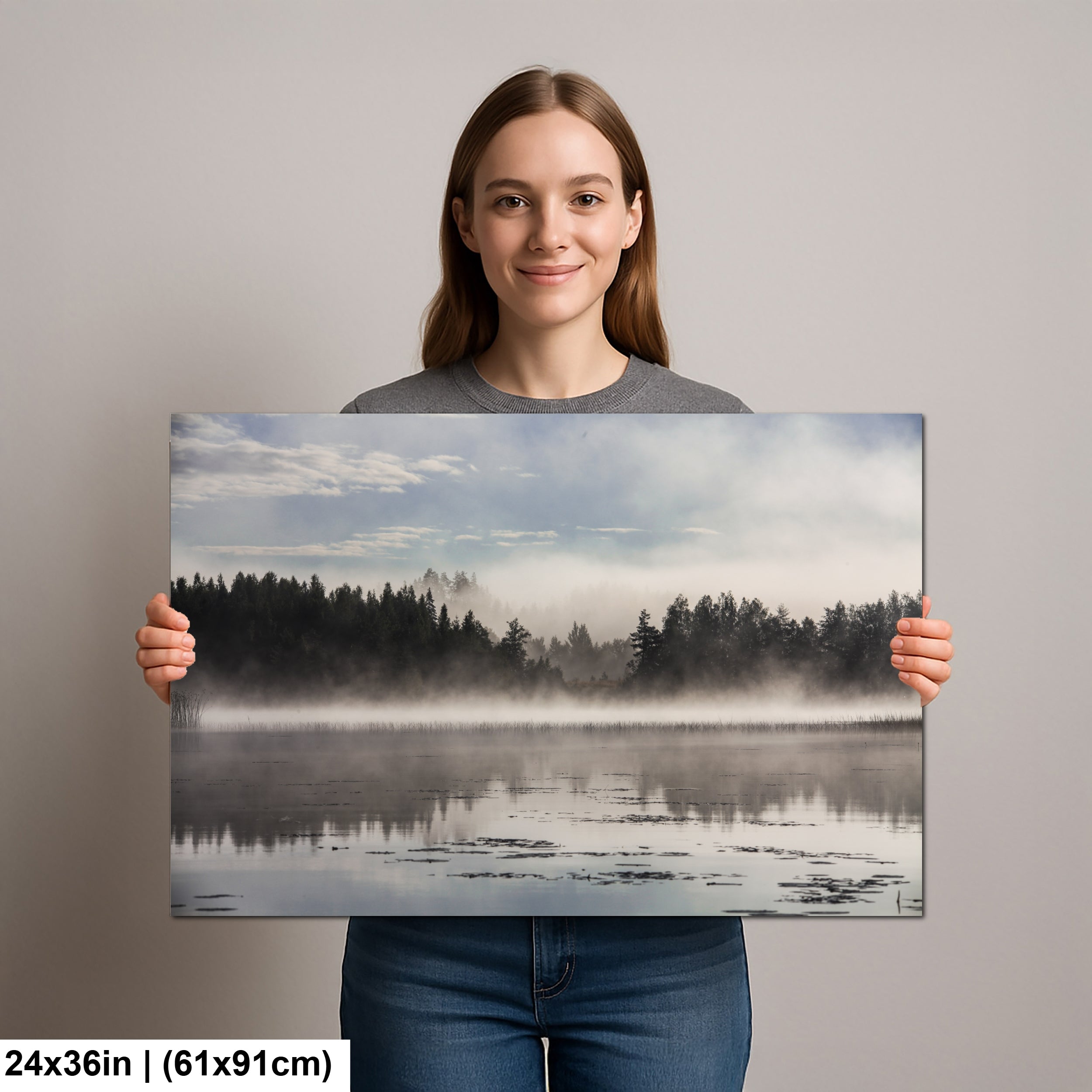 Mystic lake morning in Finland