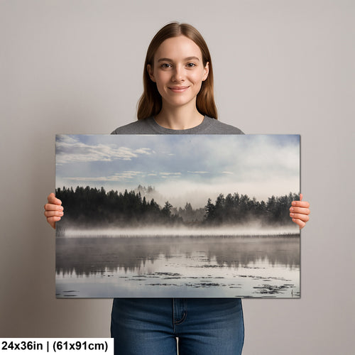 Mystic lake morning in Finland