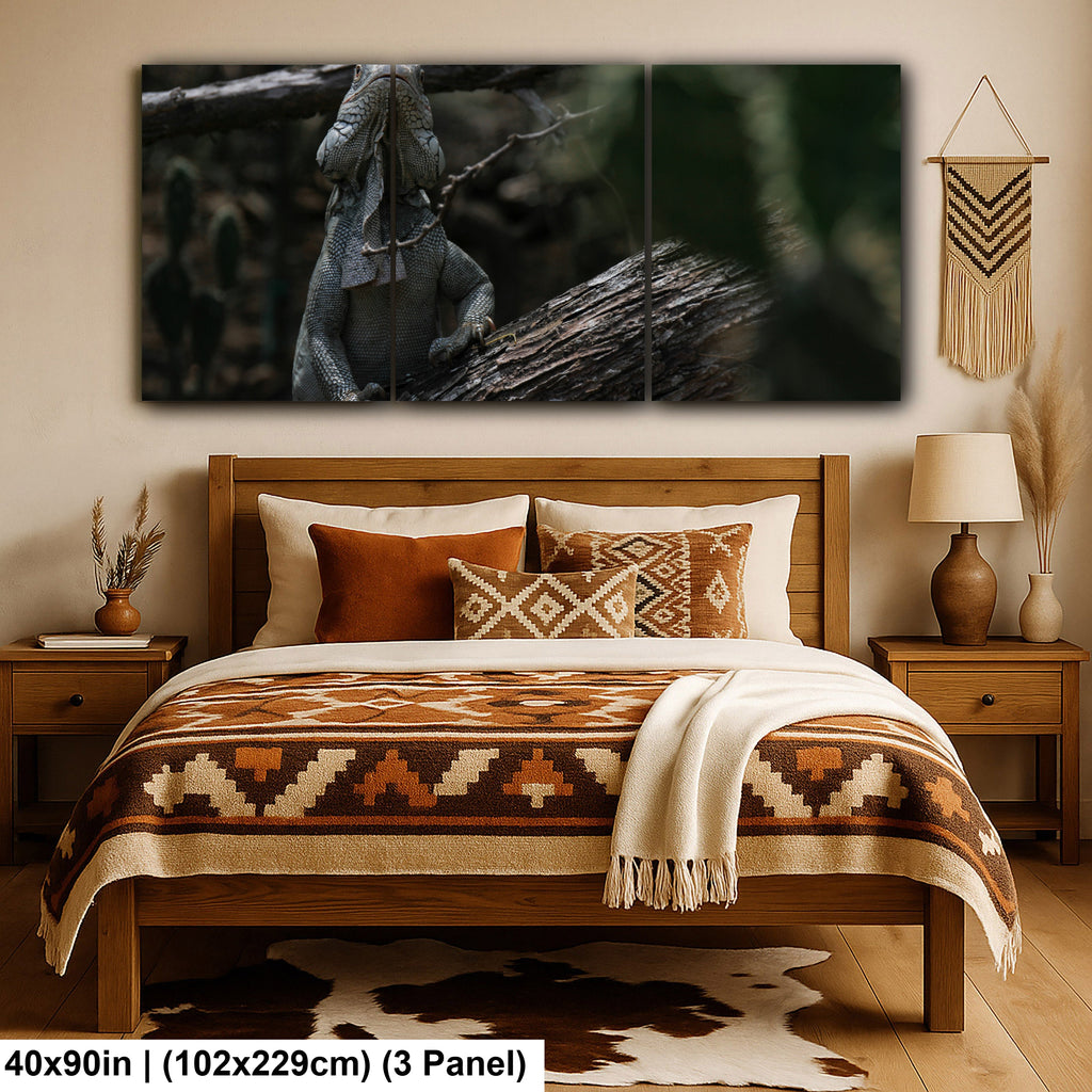 Iguana and cactus in Bonaire Washington Slagbaai National Park Photography Print