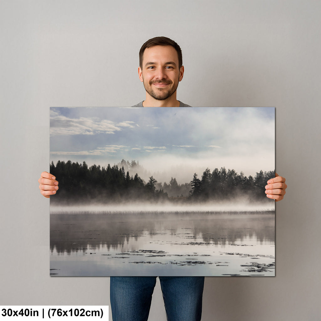 Mystic lake morning in Finland