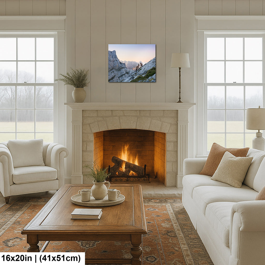 Mountain deers in Picos de Europa National Park, Spain, Asturias
