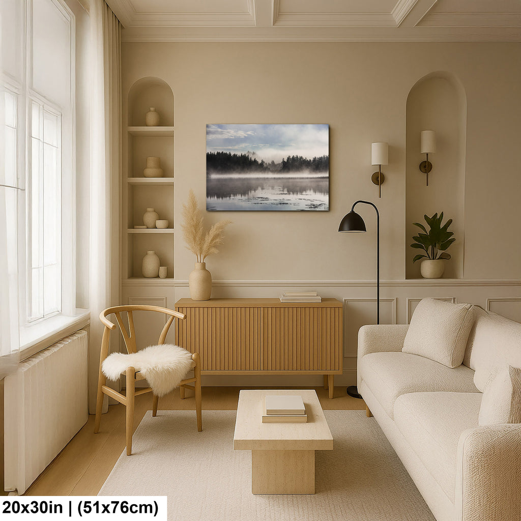 Mystic lake morning in Finland