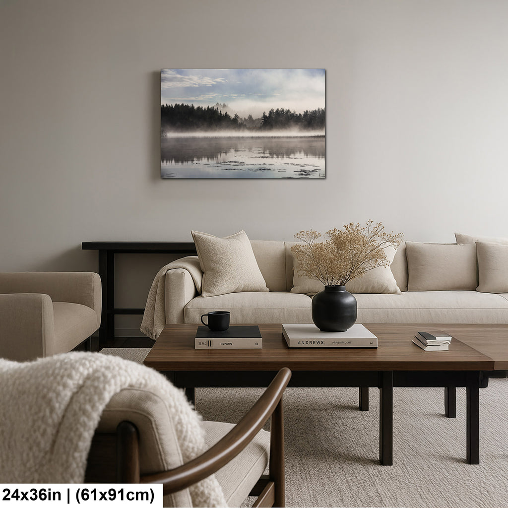 Mystic lake morning in Finland