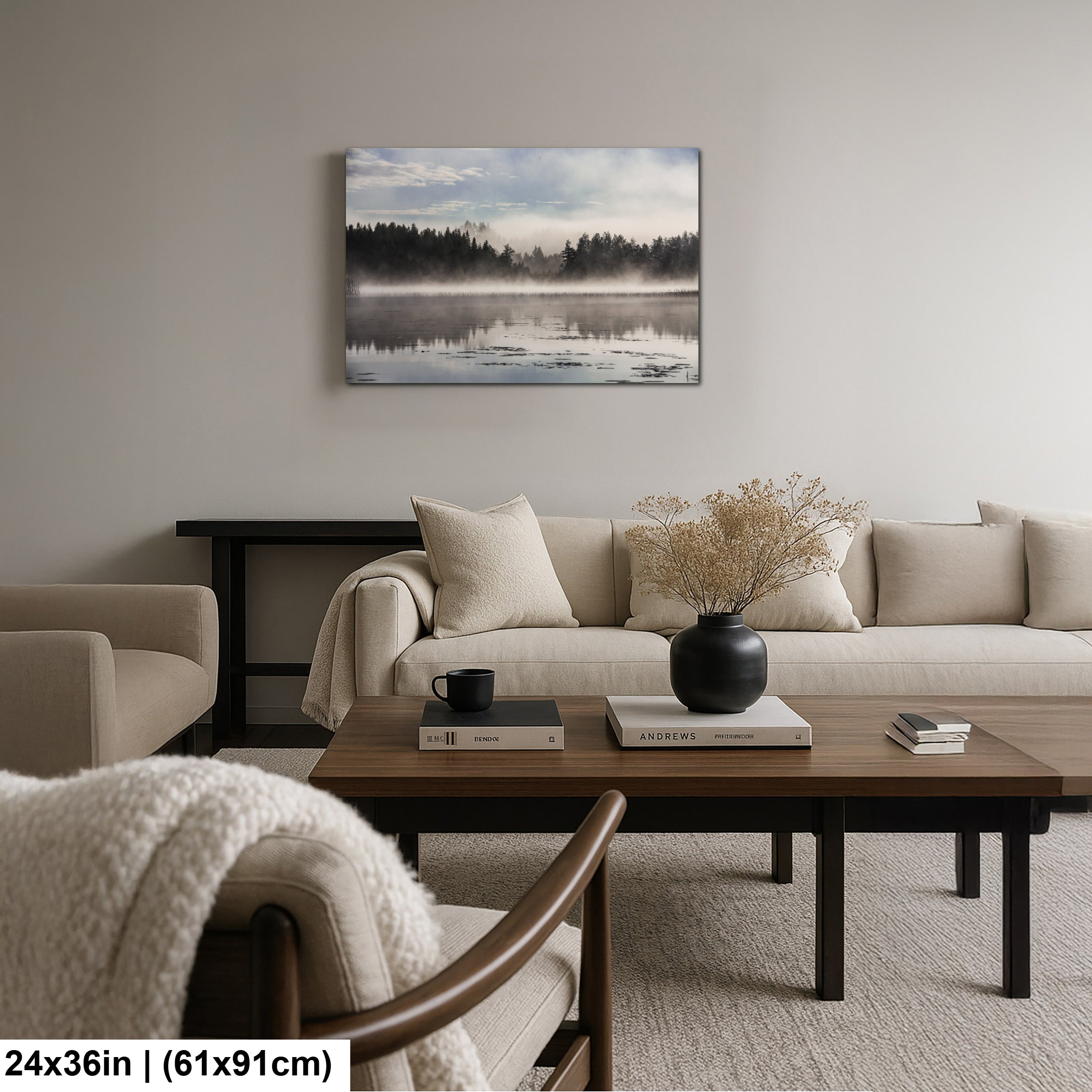 Mystic lake morning in Finland