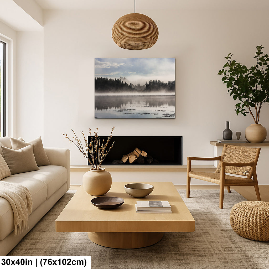 Mystic lake morning in Finland