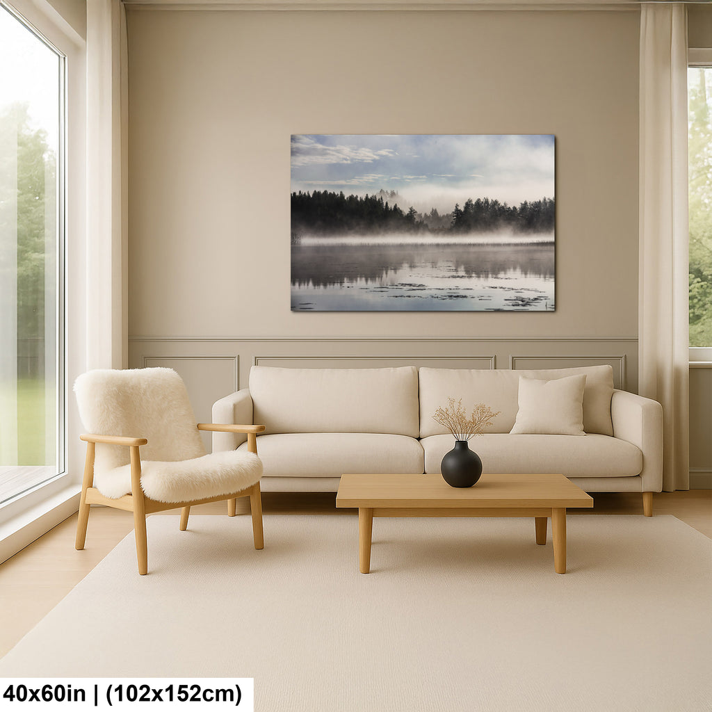 Mystic lake morning in Finland