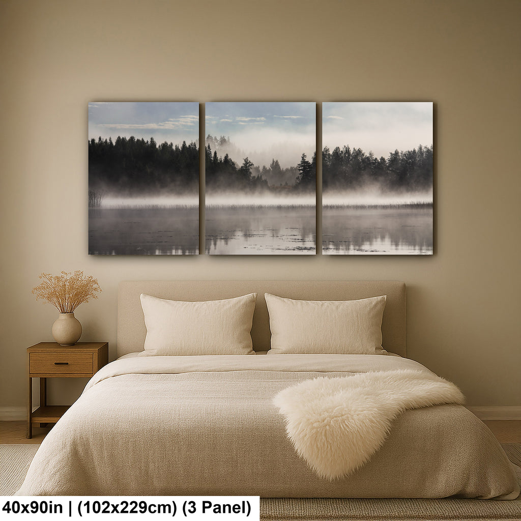 Mystic lake morning in Finland